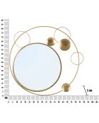 Miroir Planète doré - 90x3x83 cm