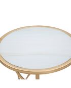 Table d'appoint Glam Spiral doré/multicolore  - D.38x61.5 cm