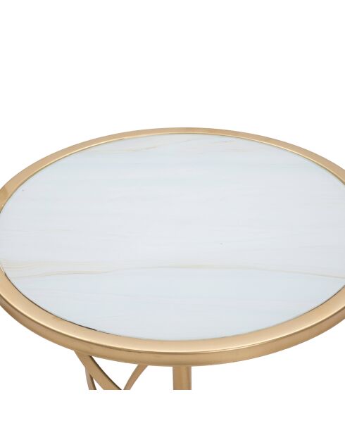 Table d'appoint Glam Spiral doré/multicolore  - D.38x61.5 cm