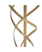 Table d'appoint Glam Spiral doré/multicolore  - D.38x61.5 cm