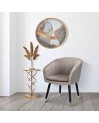 Table d'appoint Glam Spiral doré/multicolore  - D.38x61.5 cm