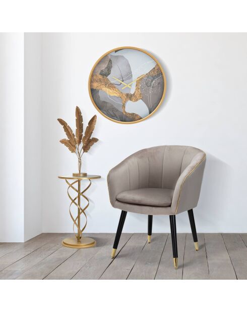 Table d'appoint Glam Spiral doré/multicolore  - D.38x61.5 cm