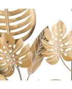 Panneau mural en fer Jungle doré - 60x80X6.5 cm