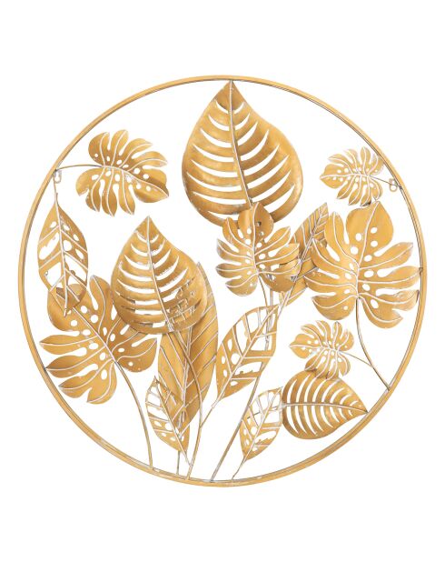 Pannello murale in ferro dorato Jungle - D.80x6,5 cm