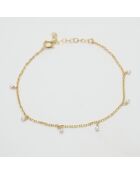 Bracciale Diana placcato in oro con perla d'acqua dolce