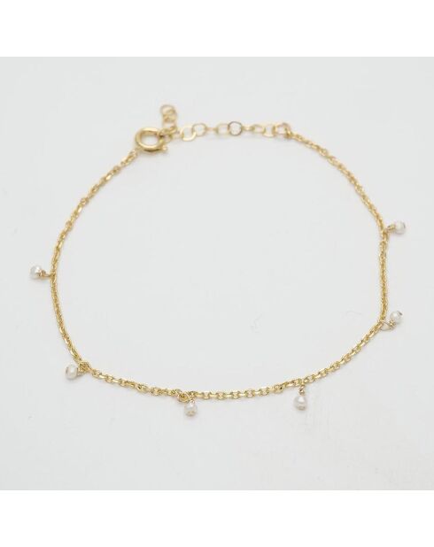 Bracciale Diana placcato in oro con perla d'acqua dolce