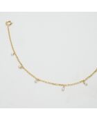 Halskette Diana, vergoldet, mit Süßwasserperlen