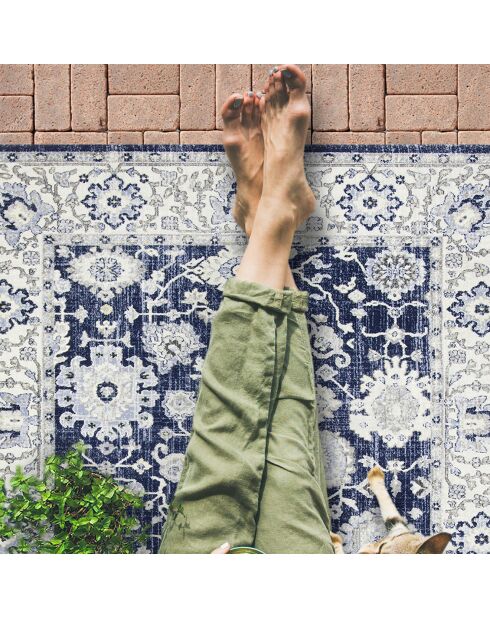 Tapis vinyle Teherán bleu - 70x100 cm