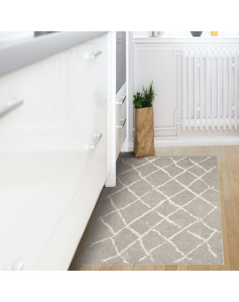 Tapis vinyle Zoraida gris - 70x100 cm