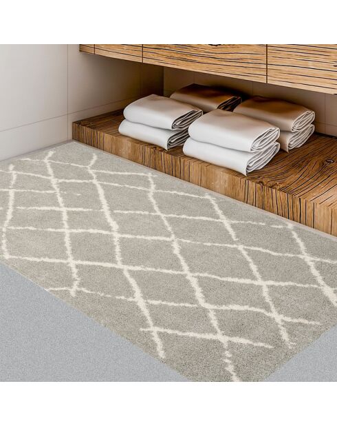 Tapis vinyle Zoraida gris - 70x100 cm