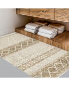 Tapis vinyle Marrakech beige - 70x100 cm