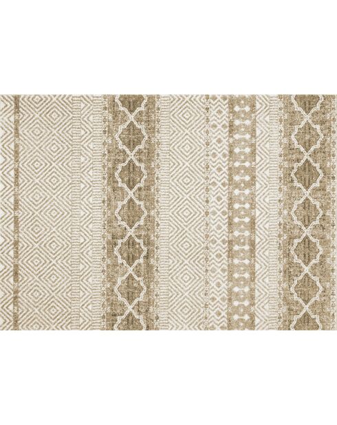 Tapis vinyle Marrakech beige - 70x100 cm