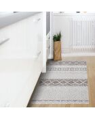 Tapis vinyle Marrakech gris - 70x100 cm