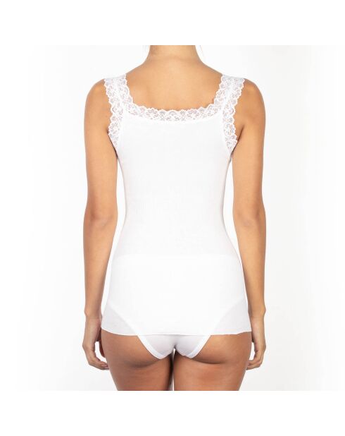 Top en Coton dentelle blanc