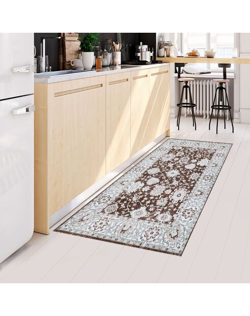 Tapis vinyle Teherán marron - 66x150 cm