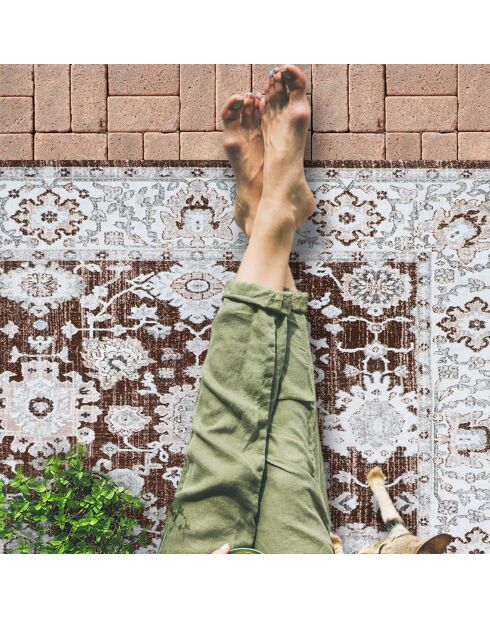 Teherán bruin vinyltapijt - 66x150 cm