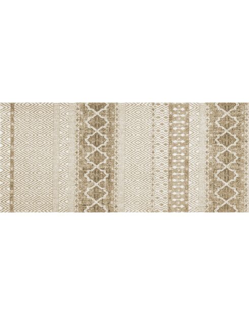 Tapis vinyle Marrakech beige - 66x150 cm