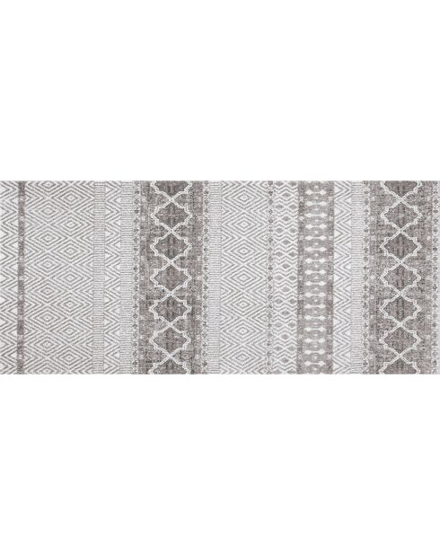 Tapis vinyle Marrakech gris - 66x150 cm