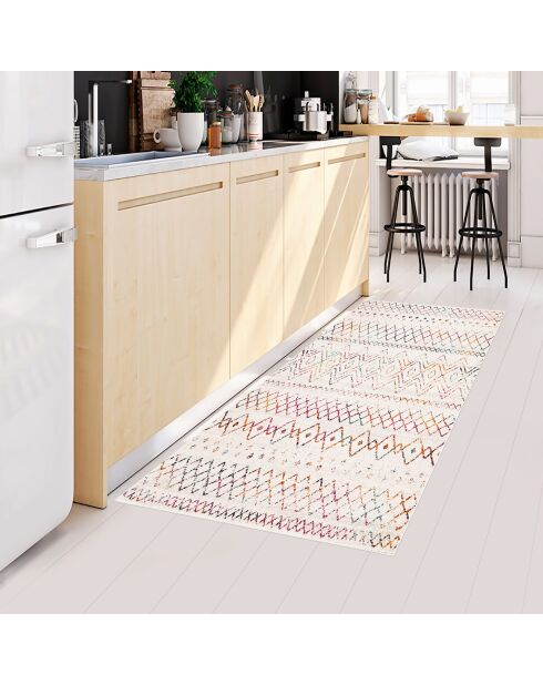Tapis vinyle Zaira multicolore - 66x150 cm