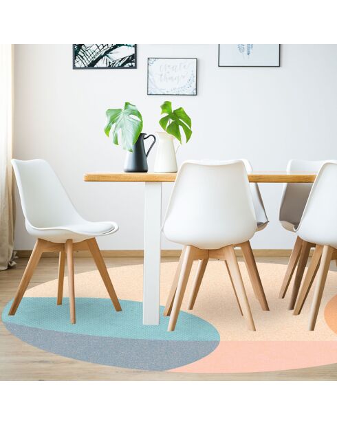 Tapis vinyle Salton Sea multicolore - D.100 cm