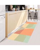 Tapis vinyle Palm Springs multicolore - 66x180 cm