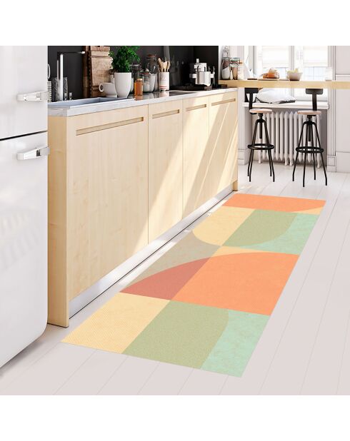 Tapis vinyle Palm Springs multicolore - 66x180 cm
