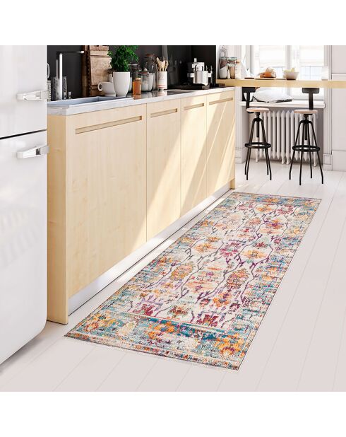 Tapis vinyle Fez multicolore - 66x180 cm
