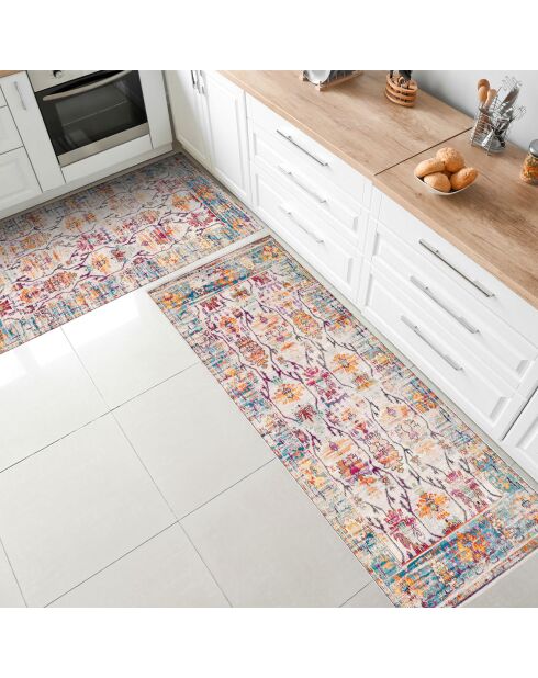 Tapis vinyle Fez multicolore - 66x180 cm