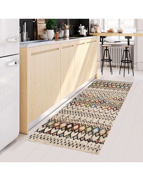 Tapis vinyle Jamil multicolore - 66x180 cm