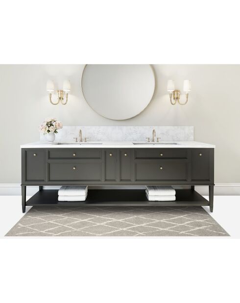 Tapis vinyle Zoraida gris - 66x180 cm