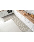Tapis vinyle Zoraida gris - 66x180 cm