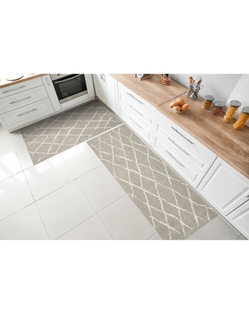 Tapis vinyle Zoraida gris - 66x180 cm