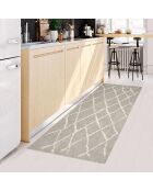 Tapis vinyle Zoraida gris - 66x180 cm