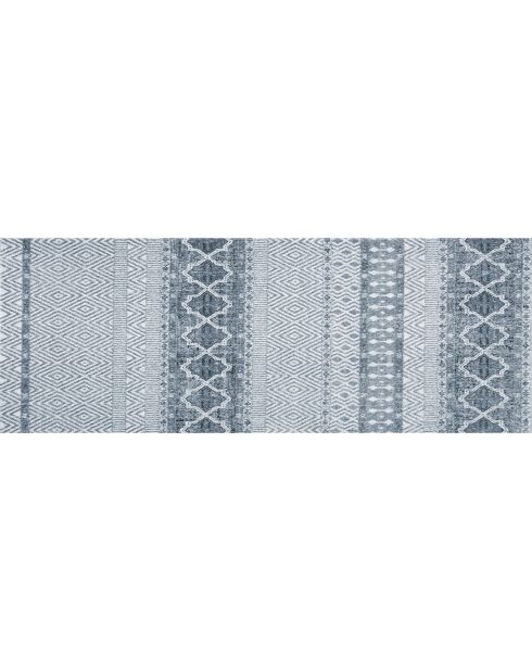 Tapis vinyle Marrakech bleu - 66x180 cm