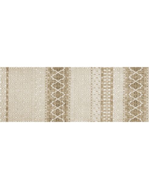 Tapis vinyle Marrakech beige - 66x180 cm