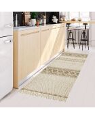 Tapis vinyle Marrakech beige - 66x180 cm