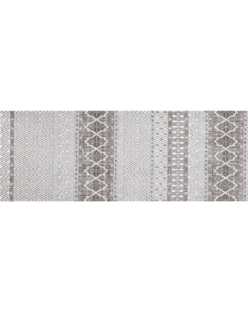 Tapis vinyle Marrakech gris - 66x180 cm