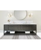 Tapis vinyle Marrakech gris - 66x180 cm