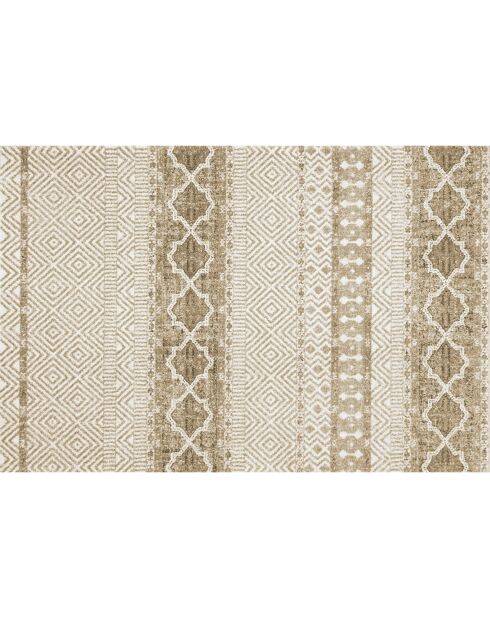 Tapis vinyle Marrakech beige - 100x150 cm