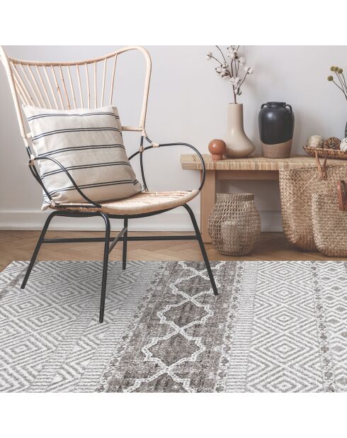 Tapis vinyle Marrakech gris - 100x150 cm