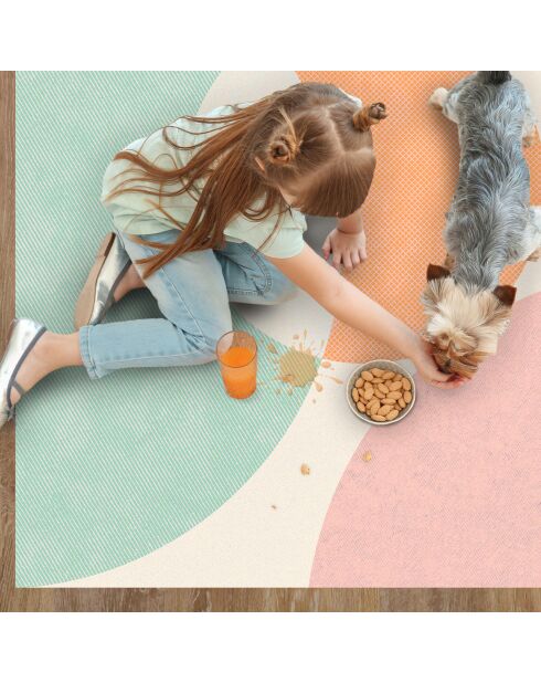 Tapis vinyle Colorado multicolore - 133x200 cm