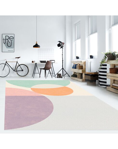 Tapis vinyle Colorado multicolore - 133x200 cm