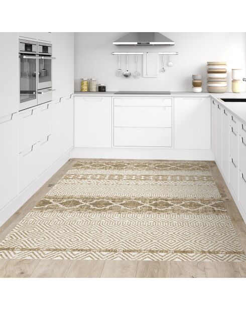 Tapis vinyle Marrakech beige - 133x200 cm