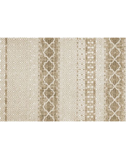 Tapis vinyle Marrakech beige - 133x200 cm