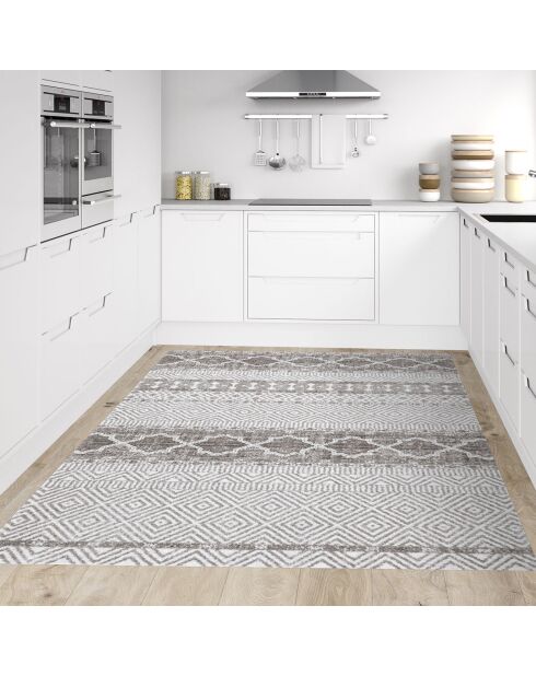 Tapis vinyle Marrakech gris - 133x200 cm