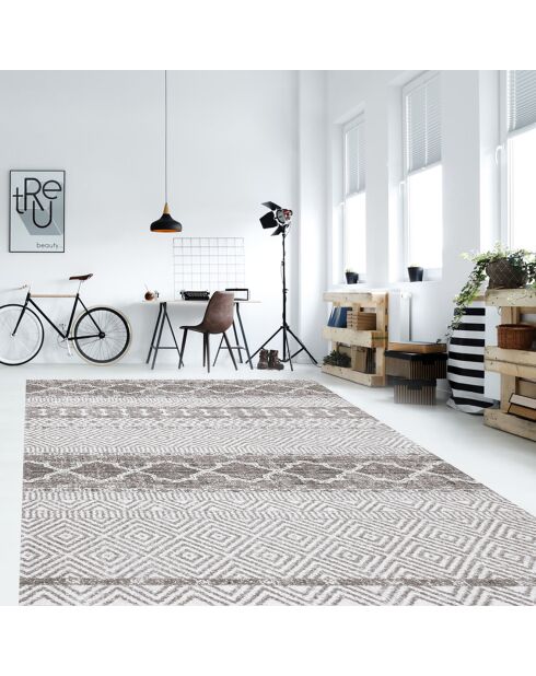 Tapis vinyle Marrakech gris - 133x200 cm