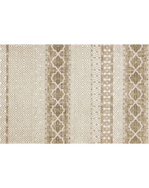 Tapis vinyle Marrakech beige - 160x240 cm