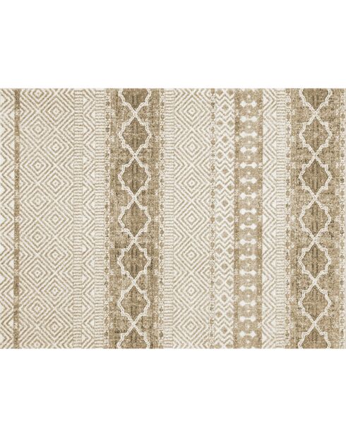 Tapis vinyle Marrakech beige - 200x266 cm