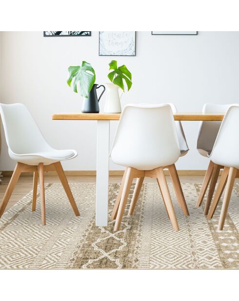 Tapis vinyle Marrakech beige - 200x266 cm