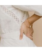 Bracciale Diana placcato in oro con perla d'acqua dolce